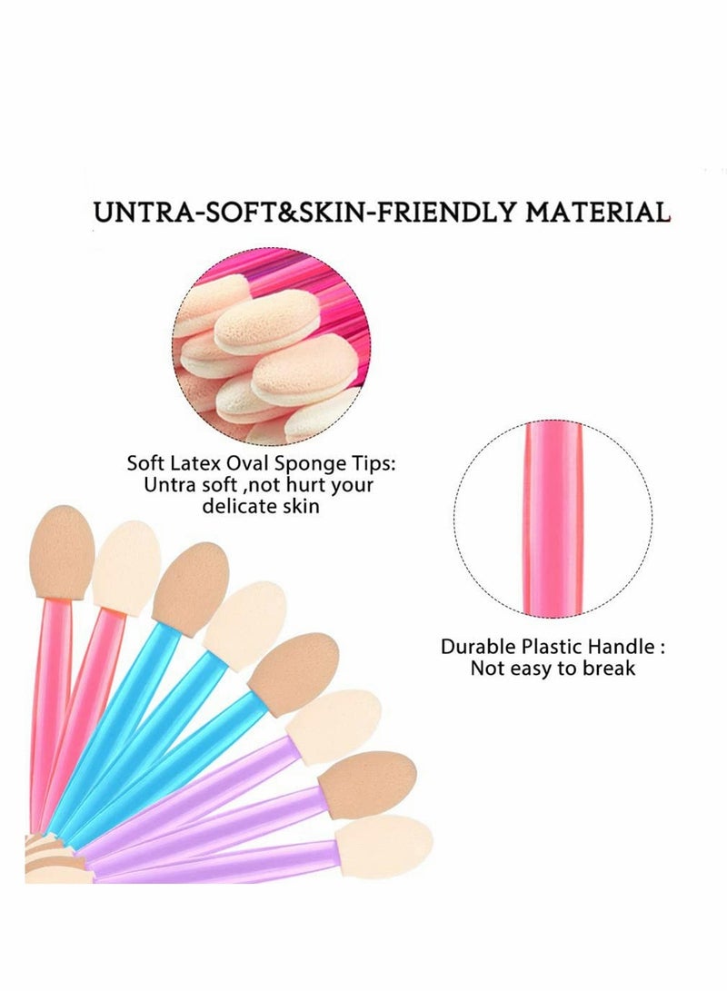 Excefore Eyeshadow Applicators, 30 Pcs Disposable Eyeshadow Brushes Dual Ended Eye Shadow Sponge Applicators - Image 2