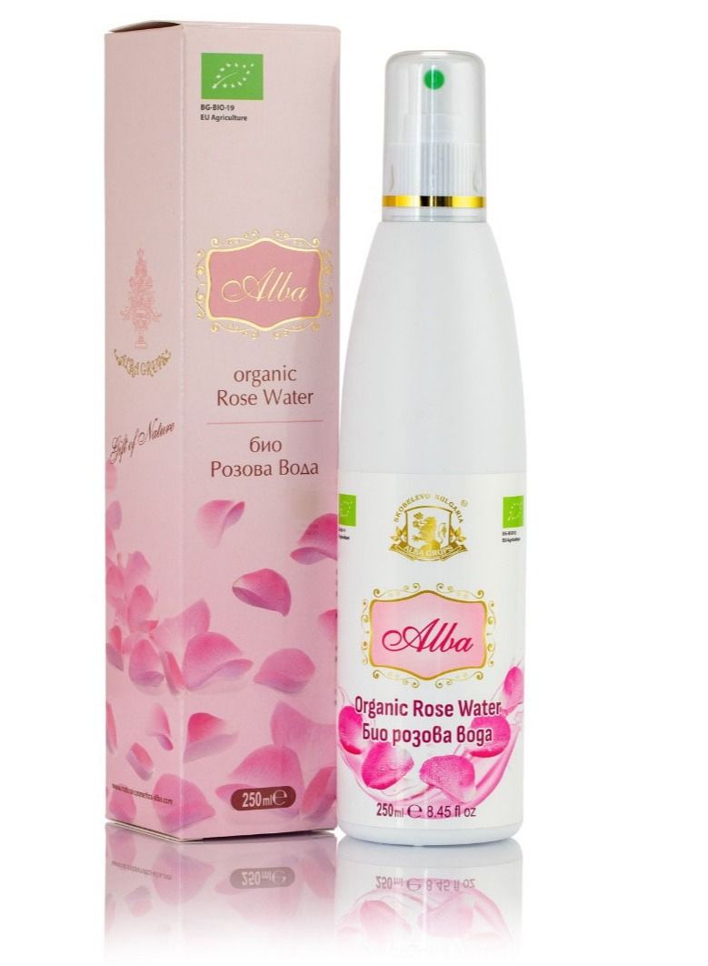 Alba Natural Organic Rose Water BIO Rose Water Spray 250ml Refreshing Facial Mist for Glowing Skin Alba Bulgaria - Image 1