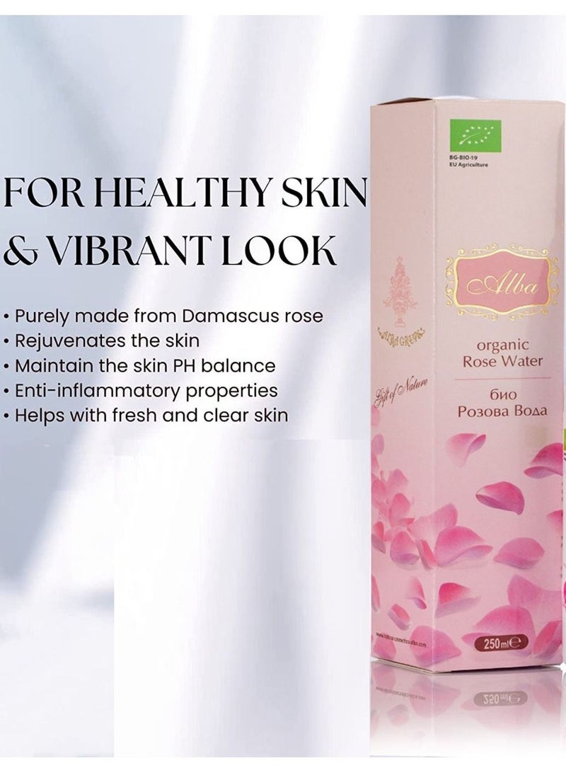 Alba Natural Organic Rose Water BIO Rose Water Spray 250ml Refreshing Facial Mist for Glowing Skin Alba Bulgaria - Image 4