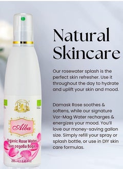Alba Natural Organic Rose Water BIO Rose Water Spray 250ml Refreshing Facial Mist for Glowing Skin Alba Bulgaria  - Image 2
