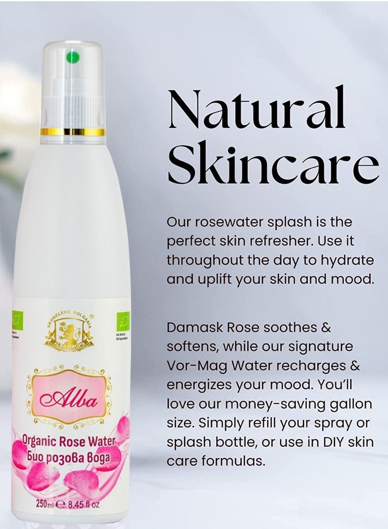 Alba Natural Organic Rose Water BIO Rose Water Spray 250ml Refreshing Facial Mist for Glowing Skin Alba Bulgaria - Image 2