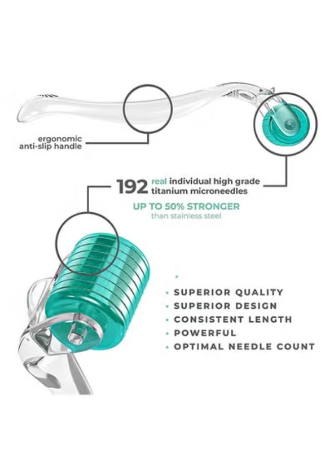 general Face Roller Titanium,0.30mm Microderm Roller,Microneedle Roller with Case,Personal Use Microneedling Roller ,192 Micro Needle Dermal Roller ,At Home Microdermabrasion Face Roller - Image 5