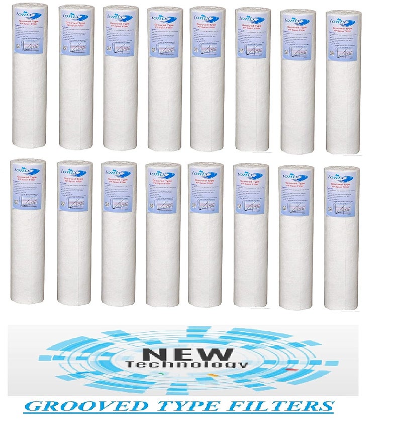 IONIX Grooved Type Spun Filter Higher Shelf Life Ultra Filteration Technology Compatible with All Standard Size 10 inch pre Filters - Image 1