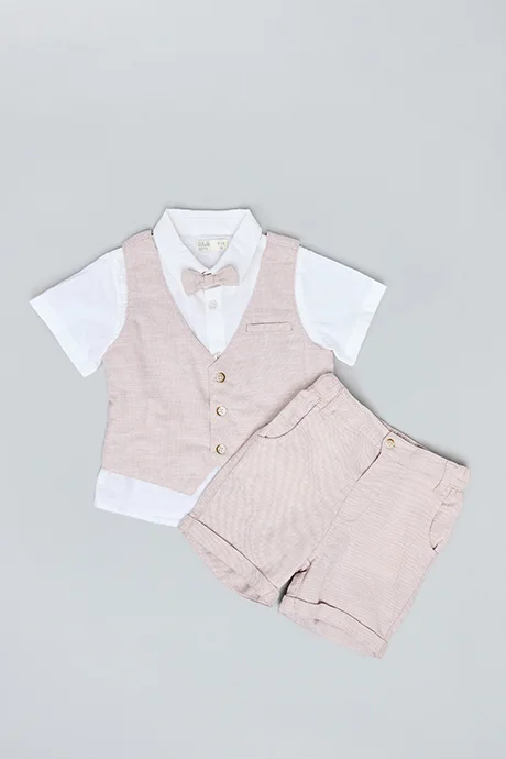 R&B 3 Piece Shirt, Waistcoat & Shorts Set
