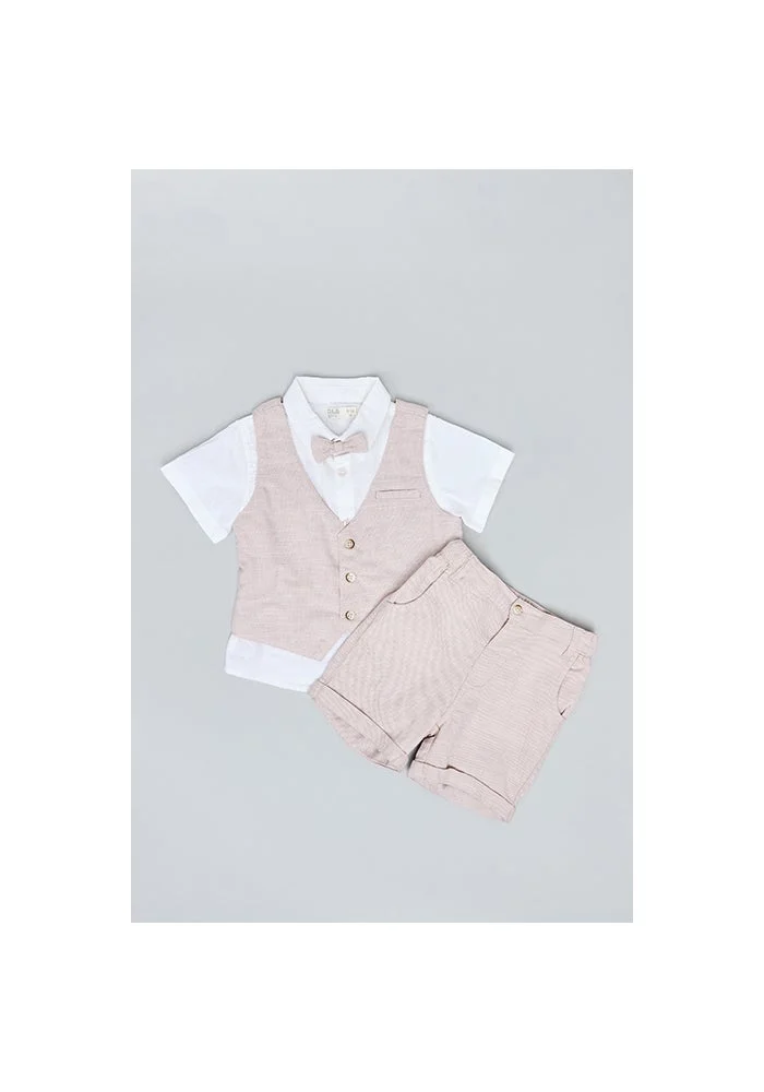 أر أند بي 3 Piece Shirt, Waistcoat & Shorts Set
