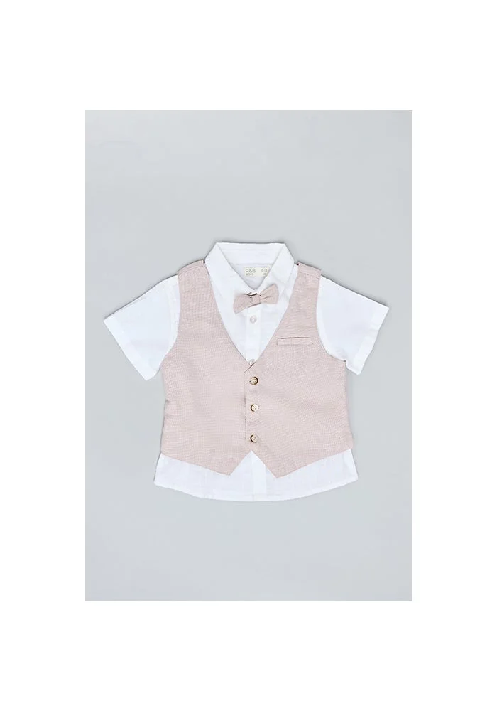 أر أند بي 3 Piece Shirt, Waistcoat & Shorts Set