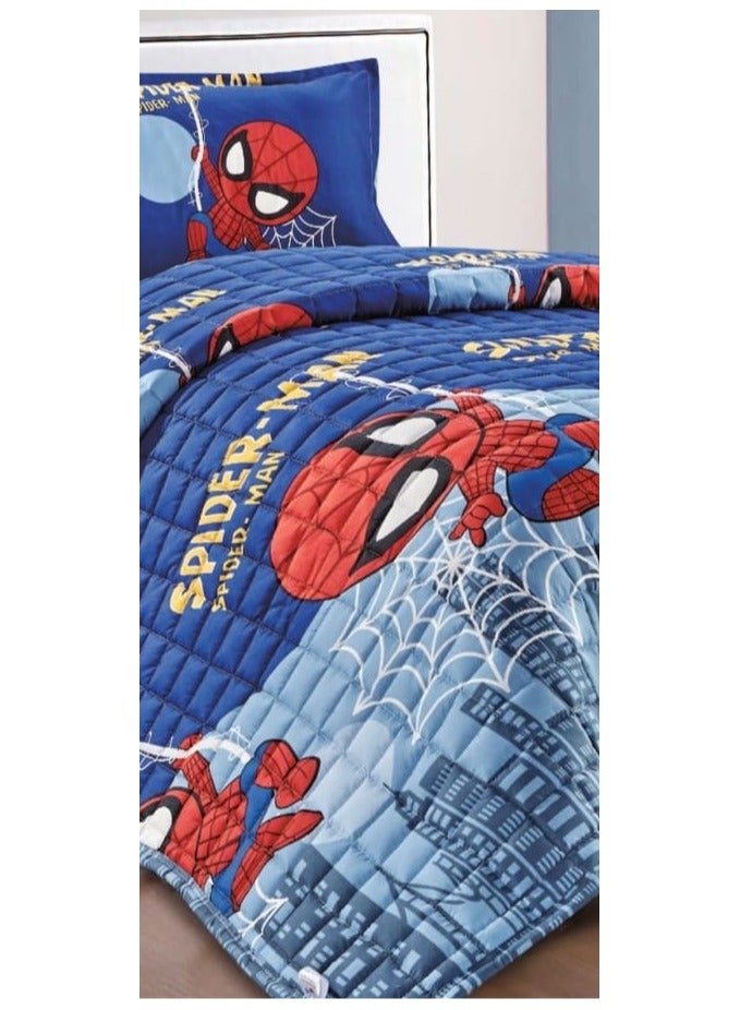 مفرش سرير نفر، طقم لحاف 3 قطع مضغوط برسوم اطفال، لحاف مقاس 160x210 سم مايكروفايبر - Image 3