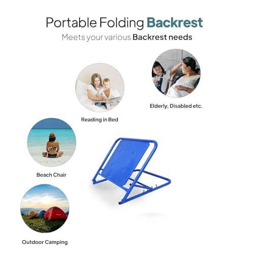 MADISON Adjuastable Hospital Metal Back Rest, Back Support for Patient, Ideal use at Home for bedridden Patient, Multifunction, Foldable & Portable - Image 3