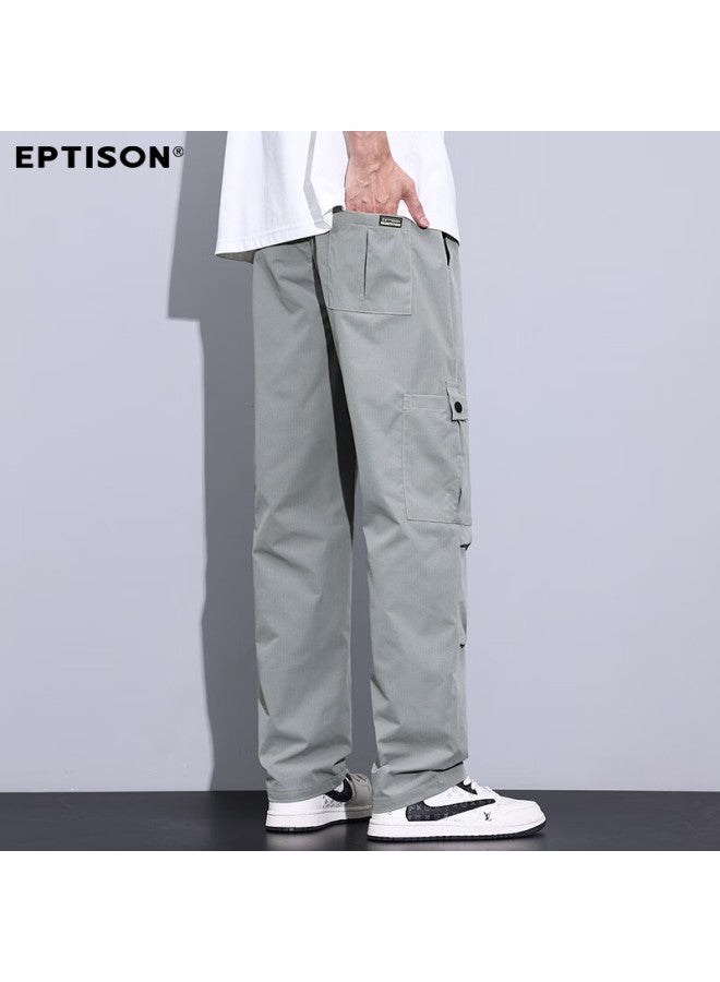 EPTISON Yipintiancheng [Ice Silk Breathable] Casual Pants For Men, Summer Lightweight Trousers, Drawstring Straight-Leg Sports Cargo Casual Pants For Men - Image 5
