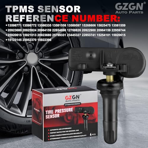GZGN TPMS Sensor Tire Pressure Sensor Set of 4PreProgrammed 315MHz Compatible with Chevy Silverado GMC Sierra Cadillac Buick Pontiac Saturn Hummer SaabReplace13586335 13598771 13598772 - Image 5