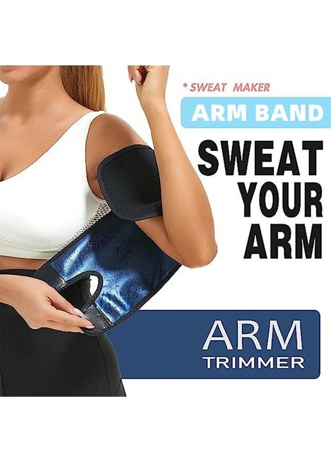 Generic - Arm Trimmers for Women, Adjustable Compression Sauna Sweat Arm Bands, Fat Loss Sleeves Bands Wraps For Sports Workout (Black) - Image 1