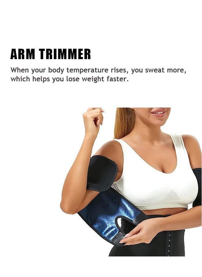Generic - Arm Trimmers for Women, Adjustable Compression Sauna Sweat Arm Bands, Fat Loss Sleeves Bands Wraps For Sports Workout (Black) - Image 1