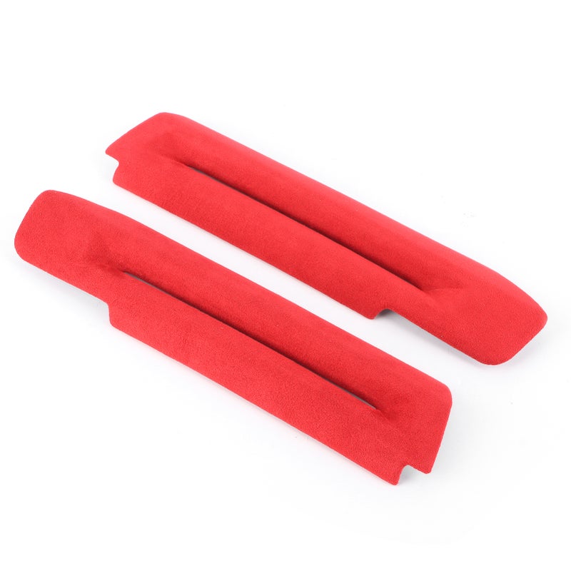 Suede Door Armrest Cover Decor Interior Panel Trim Fit for Ford Mustang 2015‑2020Bright Red - Image 5