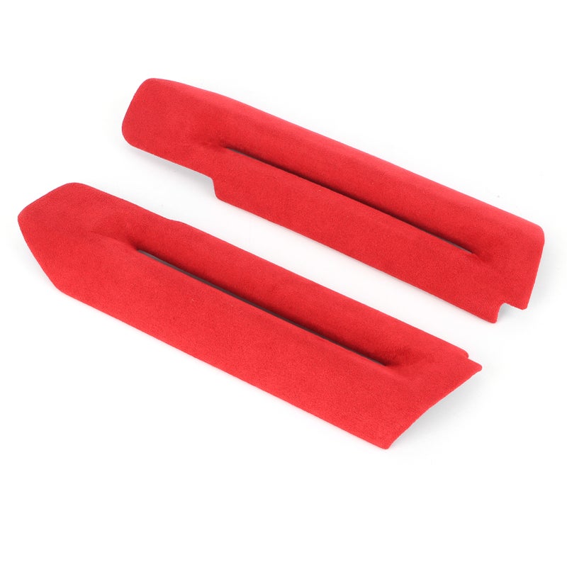 Suede Door Armrest Cover Decor Interior Panel Trim Fit for Ford Mustang 2015‑2020Bright Red - Image 3