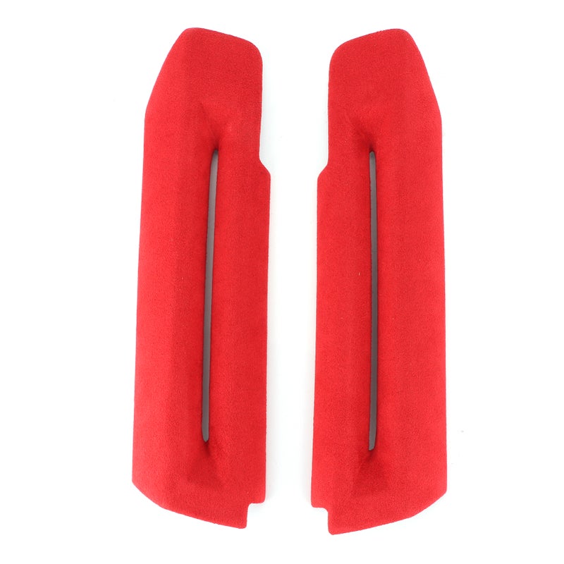 Suede Door Armrest Cover Decor Interior Panel Trim Fit for Ford Mustang 2015‑2020Bright Red - Image 1