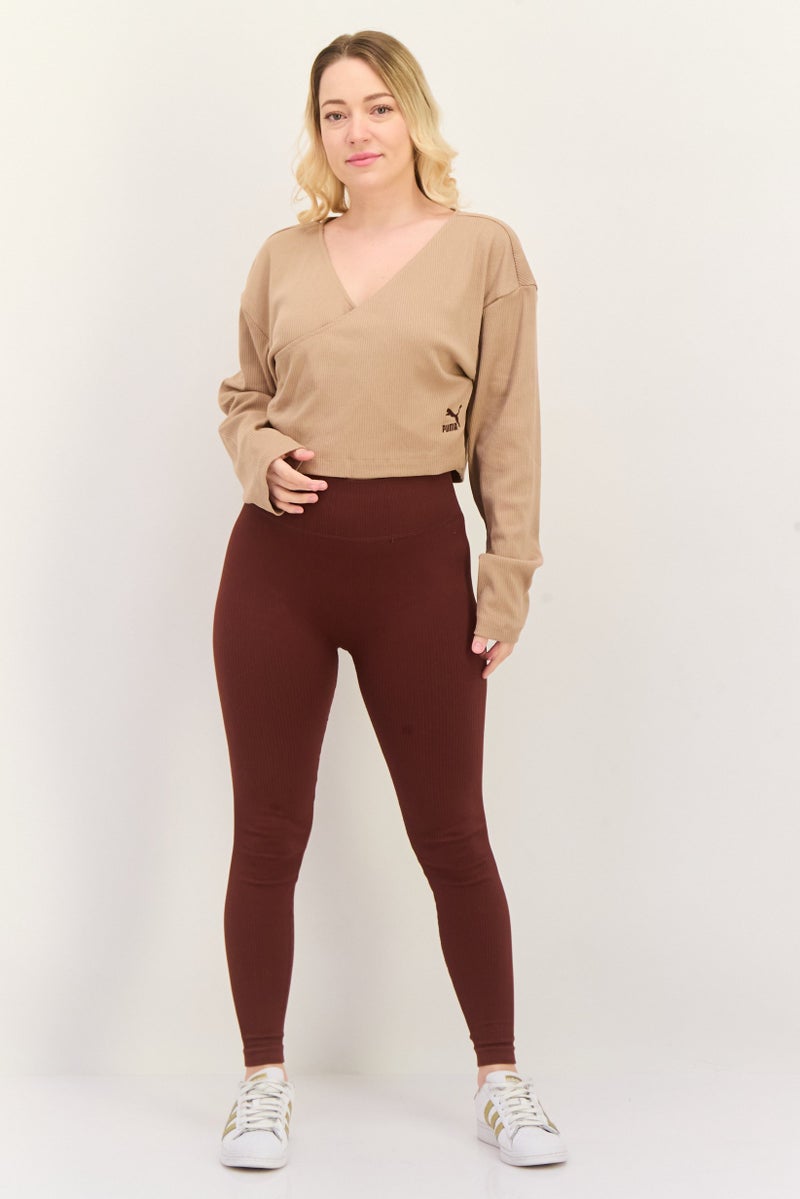 PUMA Women Sportswear Fit Long Sleeve Outdoor Top, Brown  - Image 2
