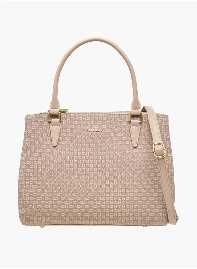 Flora Bella By Shoexpress Women Solid Tote Bag with Detachable Strap and Zip Closure