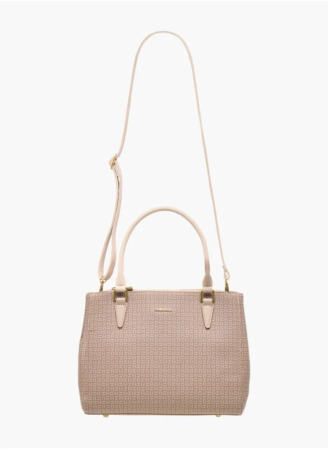 Flora Bella By Shoexpress Women Solid Tote Bag with Detachable Strap and Zip Closure