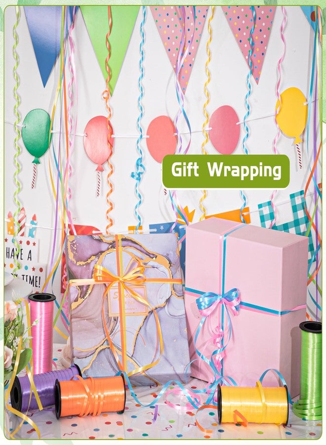 woric 6 Rolls Curling Ribbon Spring Easter Ribbon 1800 Feet Colorful Balloon String Ribbons 1/5 Inch Thin Ribbons for Arts Crafts Easter Spring Gift Wrapping Wedding Birthday Party - Image 4
