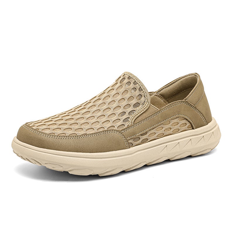 Summer Breathable Mesh Shoes For Men, Lightweight Slip-On Mesh Shoes, Slip-On Slip-Ons, Non-Stinky Feet, Large Size - Image 1
