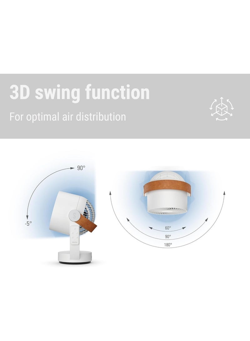 Stadler Form Leo 3D Air Circulator Fan Featuring Horizontal and Vertical Swivel Functions Large Range up to 8m with Remote Control - Image 5