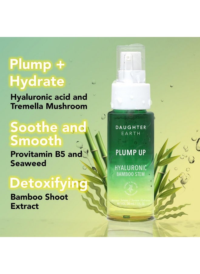 DAUGHTER EARTH - Daughter Earth Hyaluronic Acid Serum For Face | Plump Up Enriched With Multi-Molecular Hyaluronic Acid, Tremella Mushroom, Bamboo Shoots, Seaweed & Provitamin B5 | Get Hydrated & Youthful Skin - 30ml - Image 1