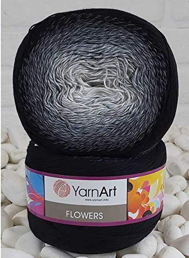 Yarn Art Flowers Yarn 55% Cotton 45% Acrylic 250gr 1094yds Multicolor Cotton Yarn Rainbow Crochet Yarn Spring Summer 2 Sport Yarn (253) - Image 2