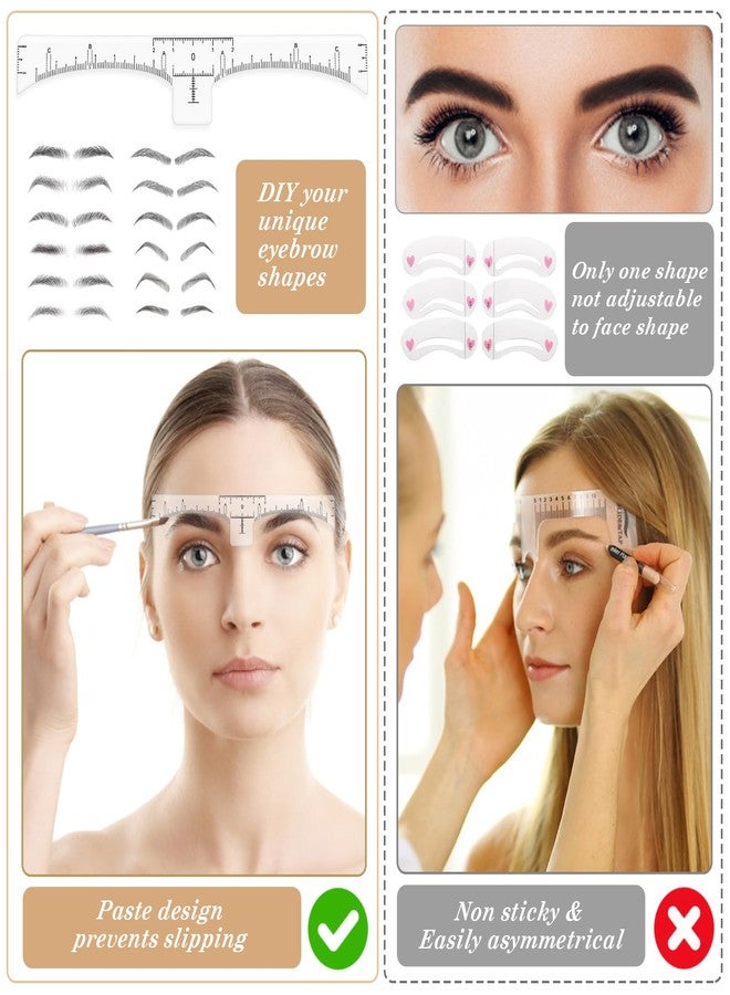Dwariyan SPARKAN Eyebrow Stamp Shaping Stencil Kit - Waterproof Eyebrow Pomade with 1 Double-End Brush, Sponge Applicator, Razor & Reusable Stencil Stickers - Long-Lasting Brow Makeup for Women - Image 5
