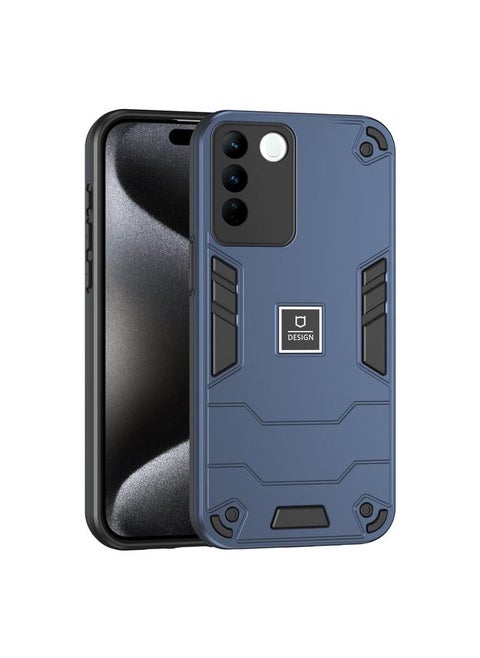 For V27/V27 PRO/S16/S16 PRO 2 in 1 Shockproof Phone Case(Blue)