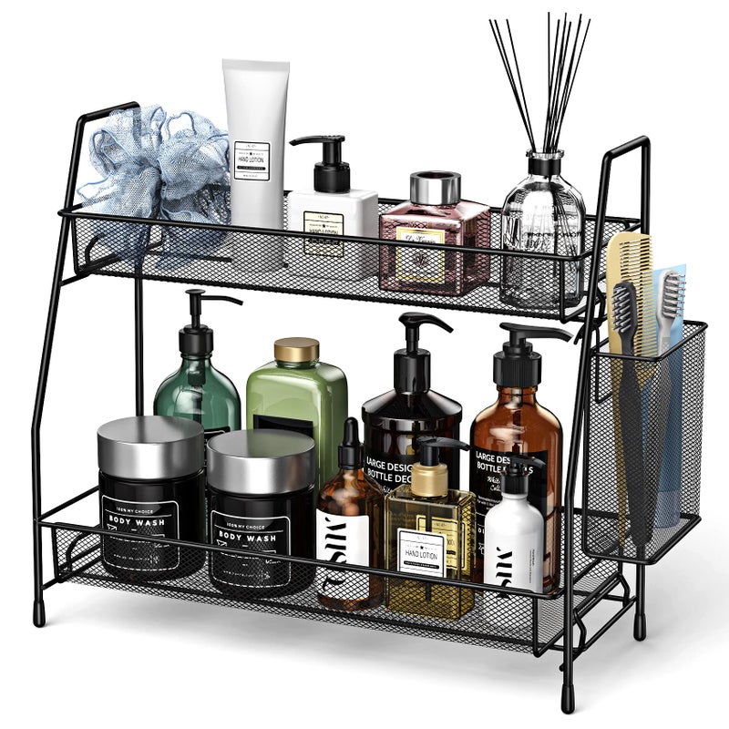 SPISPI Bathroom Organizer Countertop Spice Rack Organizer for CabinetBathroom Counter Organizer Kitchen Countertop Organizer