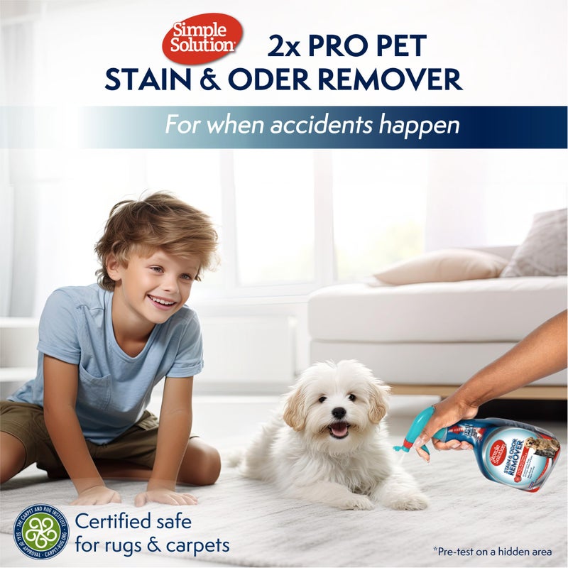 Simple Solution Stain & Odor Eliminator for Pets, Carpet Deodorizer, Enzyme Pet Odor Eliminator for Home, Stain Remover for Cat & Dog Pee, Urine Destroyer, Carpet Cleaner Spray, 32 oz - Image 5