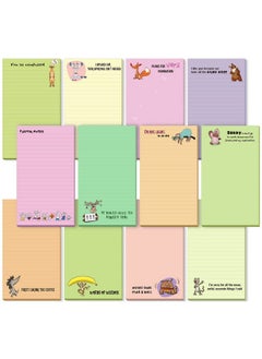 Hotop Hotop 12 Pack Funny Notepads for Coworkers Fun Novelty Note Pad Humor Memo Funny Office Supplies 3 x 5 Notepads for Office Teacher Adult Work Gifts Supplies, 30 Sheets Per Pad (Cute Animals)  - Image 1