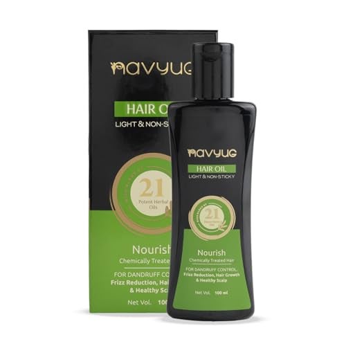 Navyug Hair Oil 100ml – Ayurvedic Herbal for Hair Growth, Fall Control & Scalp Nourishment | Enriched with 21 Herbal Oils | Light, Non-Sticky, Anti-Dandruff Oil for Men & Women - Image 1