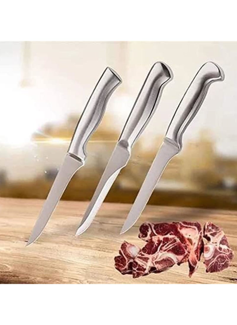 ماركة غير محددة - طقم سكاكين من 6 قطع مع ساطور ومسن سكاكين - Image 1