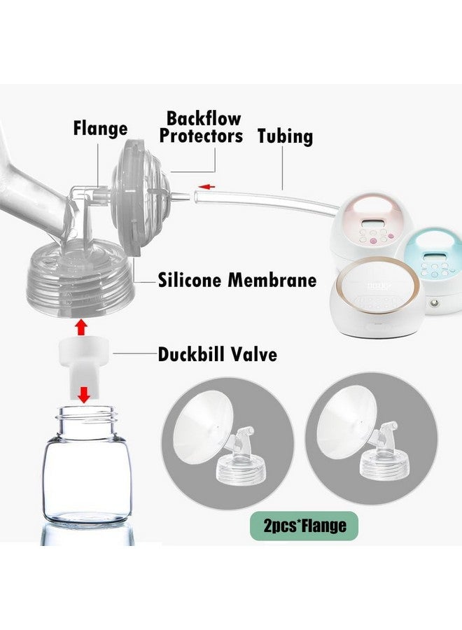 IVARONAL 2pcs 22mm Flange Compatible with Spectra S1 S2 9 Plus Synergy Gold Ameda MYA Motif Luna Breast Pump, Replacement to Spectra Pump Parts, Breast Pump Shields 22mm Replace S1 S2 Parts - Image 1
