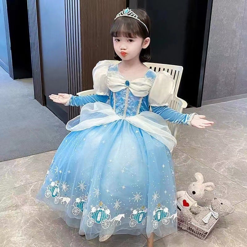Frozen Elsa Princess Dress Long Sleeve for Girls 2301 * Long Sleeve 