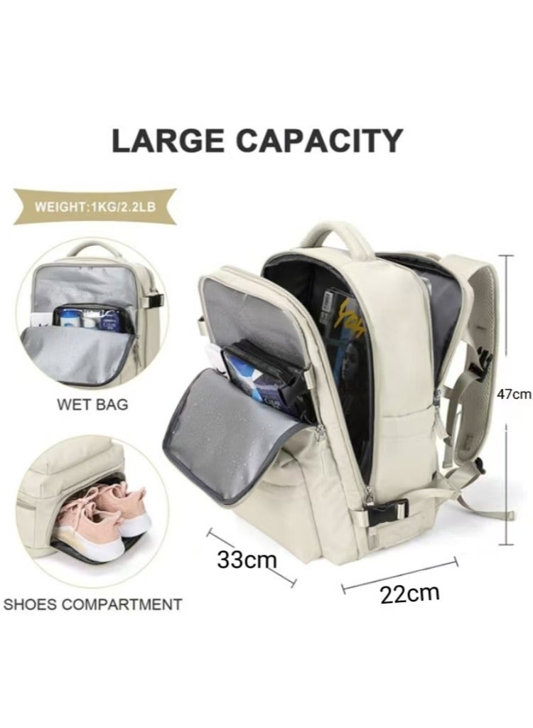 Large capacity travel backpack,Expandable Waterproof Laptop Bag,Laptop Backpack for Men  Women Business,with USB Charging Port,Waterproof Sports Luggage Backpack,Casual Daypack, Hiking Backpacks - Image 2