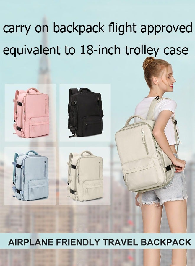 Large capacity travel backpack,Expandable Waterproof Laptop Bag,Laptop Backpack for Men  Women Business,with USB Charging Port,Waterproof Sports Luggage Backpack,Casual Daypack, Hiking Backpacks - Image 5