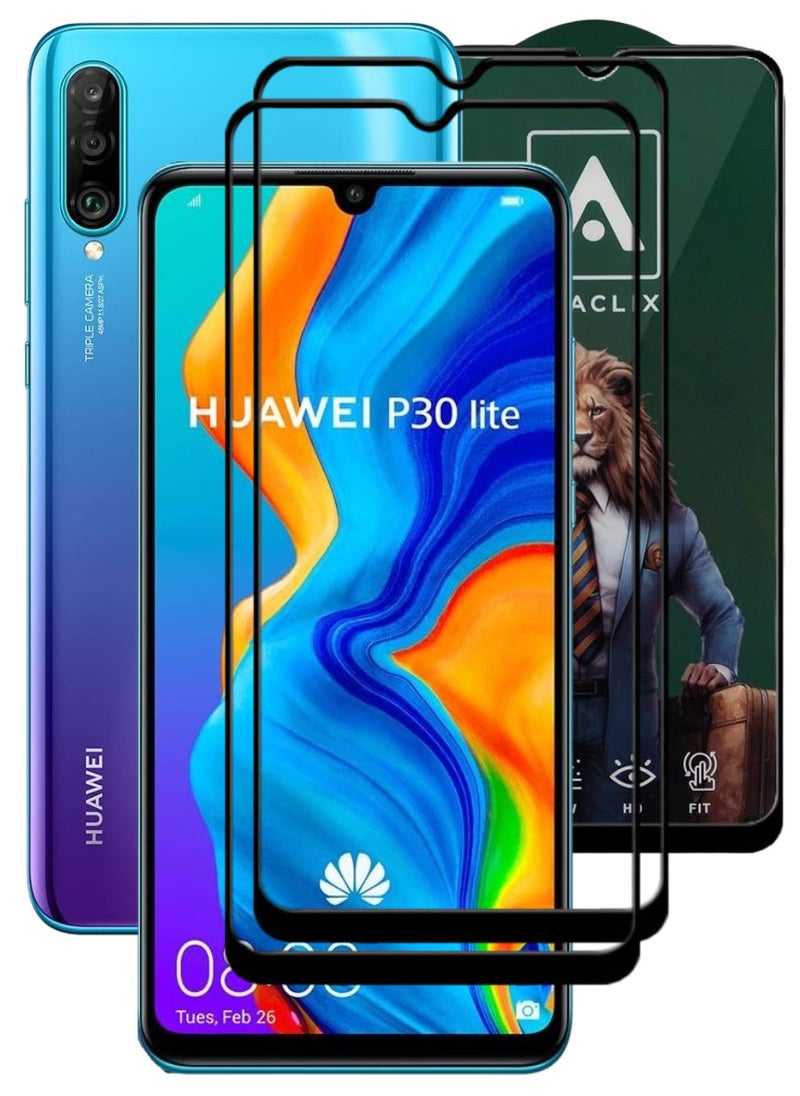 ACLIX 2 Pieces Antistatic ESD Dustproof Premium Quality High Definition Tempered Glass Screen Protector Designed For Huawei P30 lite - Image 1