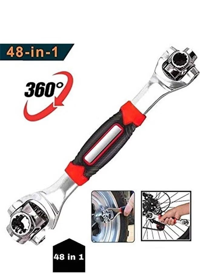 PRIMO PLUS 48-In-1 Universal Multi-Socket Tiger Wrench Silver/Black/Red - Image 1