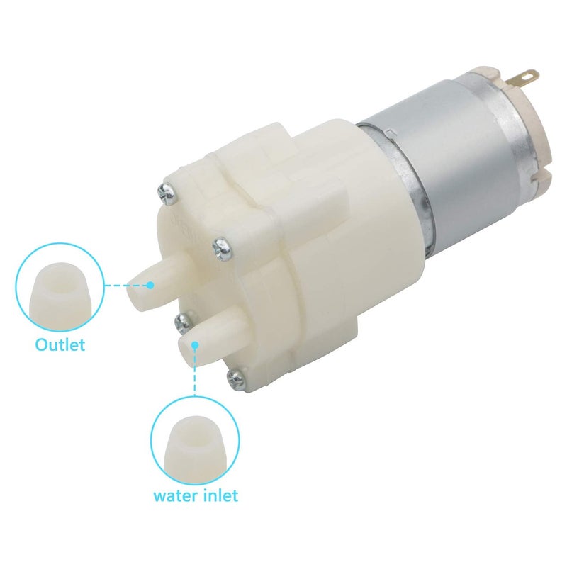 Electrobot R365 DC 12V Pneumatic Diaphragm Water Pump Motor with 1M Silicon Hose for Efficient Water Transfer in Various Applications - Image 4