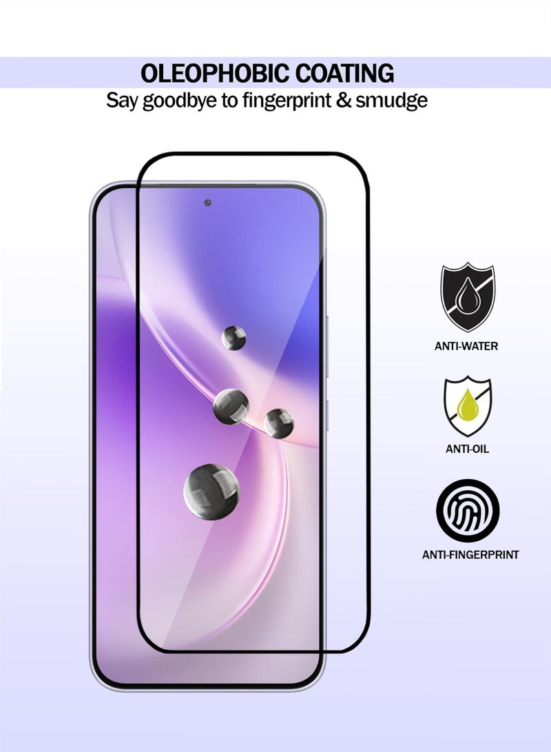 JOMILA Vivo V70 FE 5G Screen Protector 2 Pack - Premium Full Screen Tempered Glass For Vivo V70 FE 5G , High Transparency, Delicate Touch, Anti-Explosion, Smooth Arc Edges, Easy Installation - Image 3