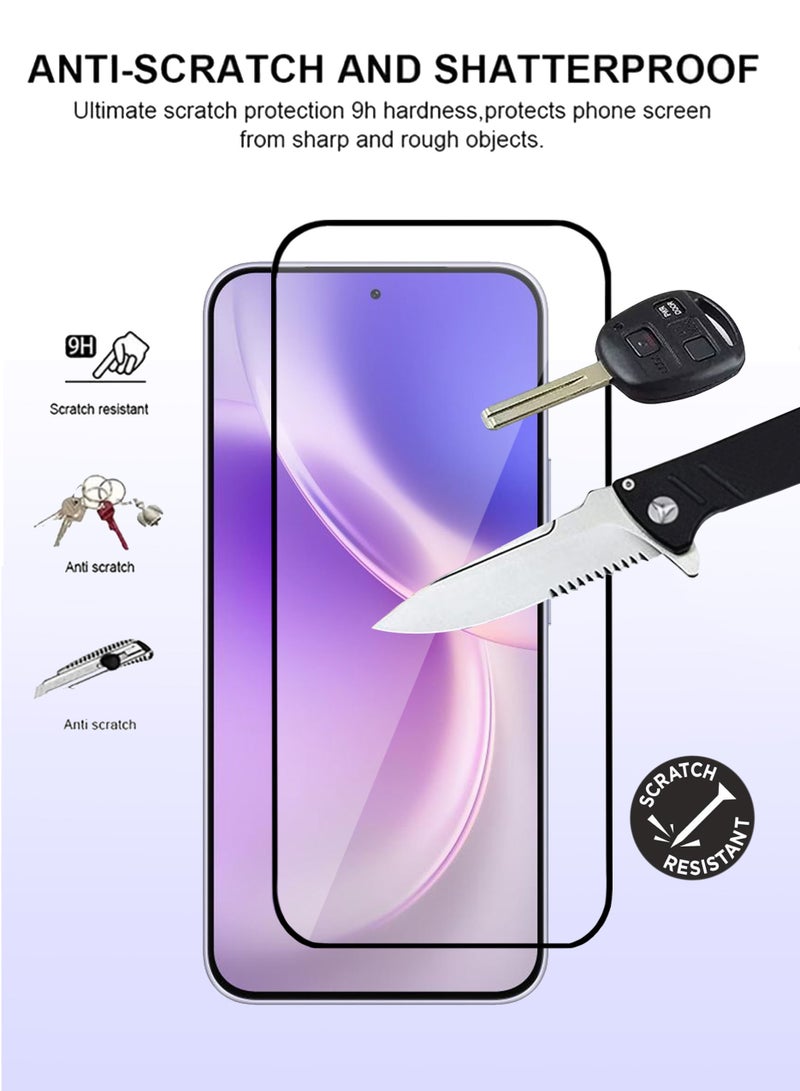 JOMILA Vivo V70 FE 5G Screen Protector 2 Pack - Premium Full Screen Tempered Glass For Vivo V70 FE 5G , High Transparency, Delicate Touch, Anti-Explosion, Smooth Arc Edges, Easy Installation - Image 2