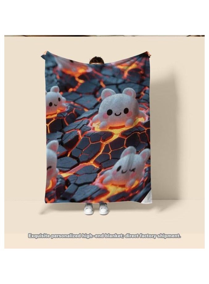 general Children's or student cartoon flannel thin blanket (warm and comfortable, suitable for sleep, games) 100cm*150cm - Image 3