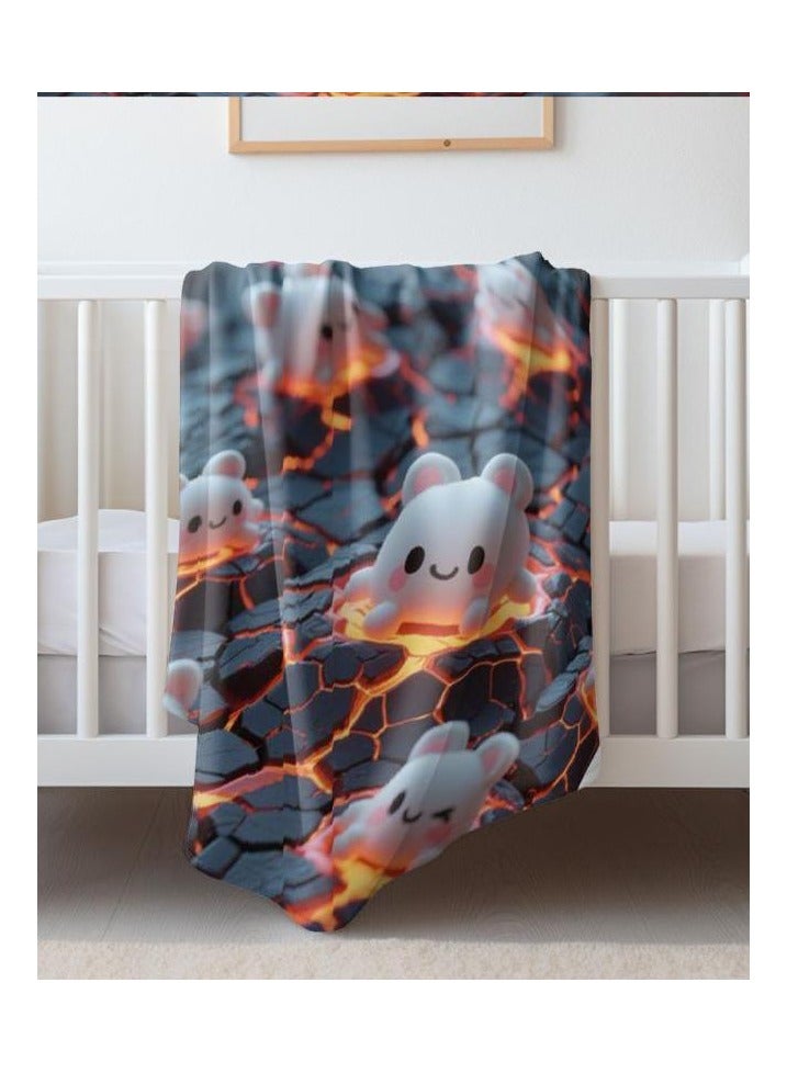 general Children's or student cartoon flannel thin blanket (warm and comfortable, suitable for sleep, games) 100cm*150cm - Image 4