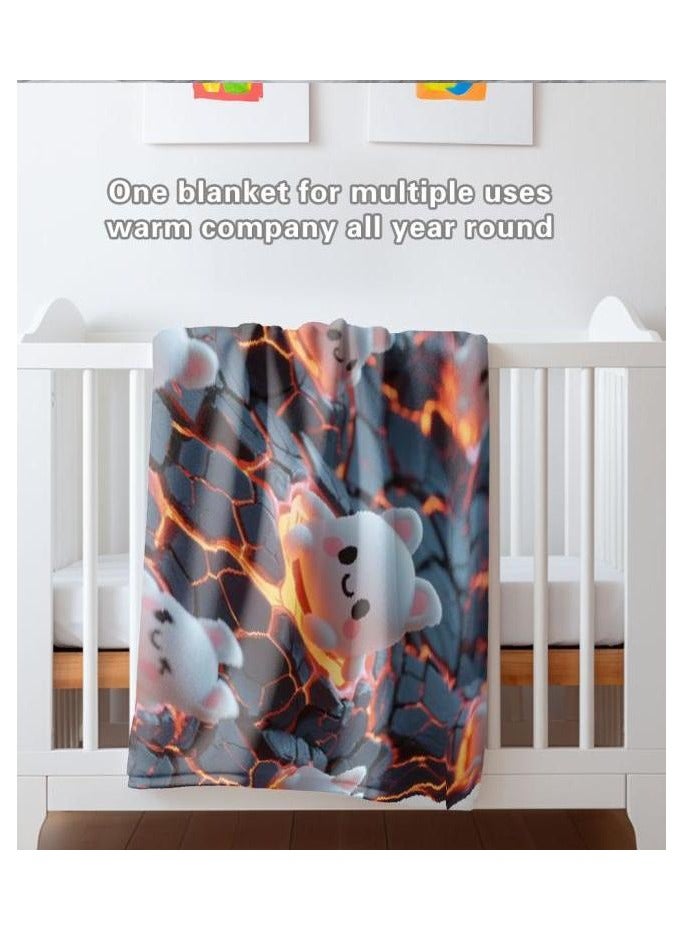 general Children's or student cartoon flannel thin blanket (warm and comfortable, suitable for sleep, games) 100cm*150cm - Image 5