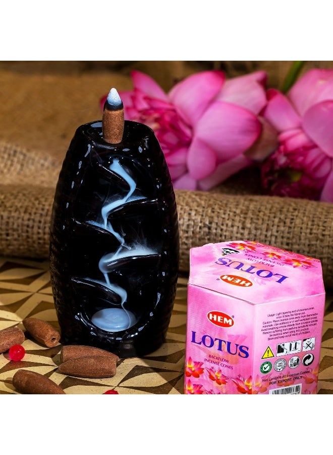 HEM HEM Lotus Backflow Brown Incense Cones  - Image 5