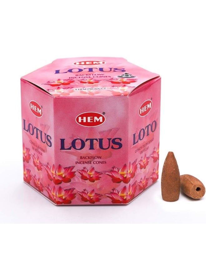 HEM HEM Lotus Backflow Brown Incense Cones  - Image 1
