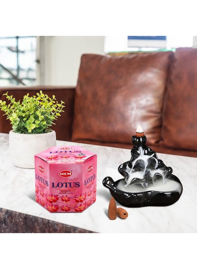 HEM HEM Lotus Backflow Brown Incense Cones  - Image 3