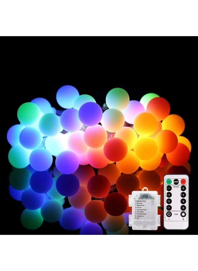 MIRADH Outdoor String Lights, 35 Ft 40 LED RGRB Waterproof Ball Lights, Diwali Lights for Decoration for Home,led Lights for Home Decoration, 8 Modes (Multicolor with Remote) - Image 1